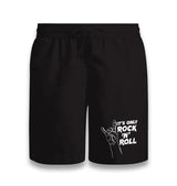 Its Rock N Roll Black Shorts - Premium  from W.E.N.S. WIND - Just 7990! Shop now at W.E.N.S. WIND