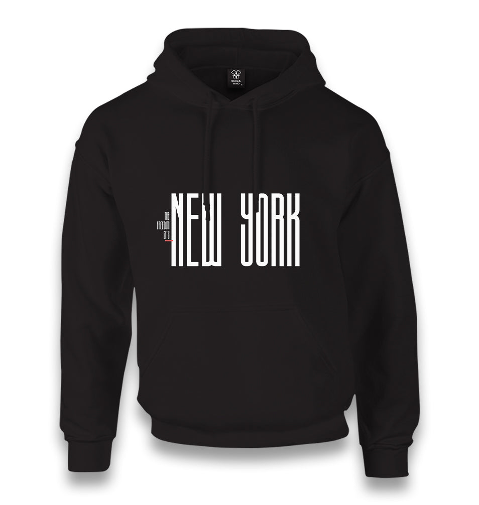 New York City - Freedom Unisex Black Hoodie - Premium  from W.E.N.S. WIND - Just 11990! Shop now at W.E.N.S. WIND