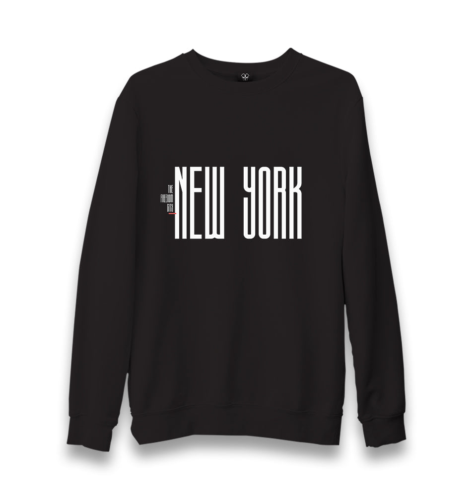 New York City - Freedom Unisex Black Sweatshirt - Premium  from W.E.N.S. WIND - Just 10990! Shop now at W.E.N.S. WIND