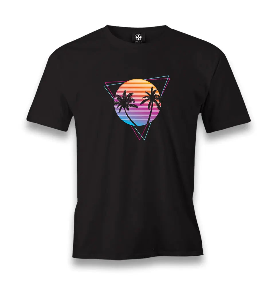 Summer Night Lights Men's Black Tshirt - Premium  from W.E.N.S. WIND - Just 6490! Shop now at W.E.N.S. WIND