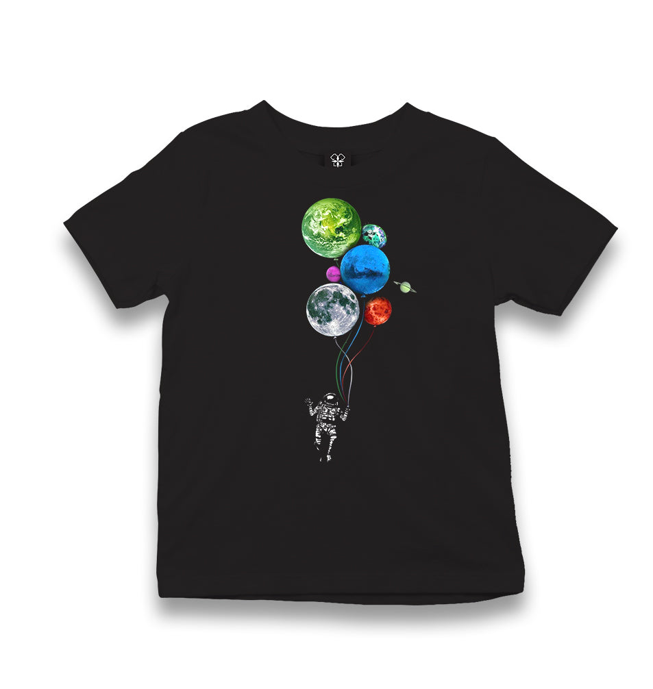 Baloon Planets - Astronaut Kid's Black T-shirt - Premium  from W.E.N.S. WIND - Just 5990! Shop now at W.E.N.S. WIND