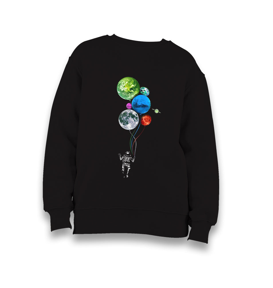 Baloon Planets - Astronaut Kid's Black Sweatshirt - Premium  from W.E.N.S. WIND - Just 7990! Shop now at W.E.N.S. WIND