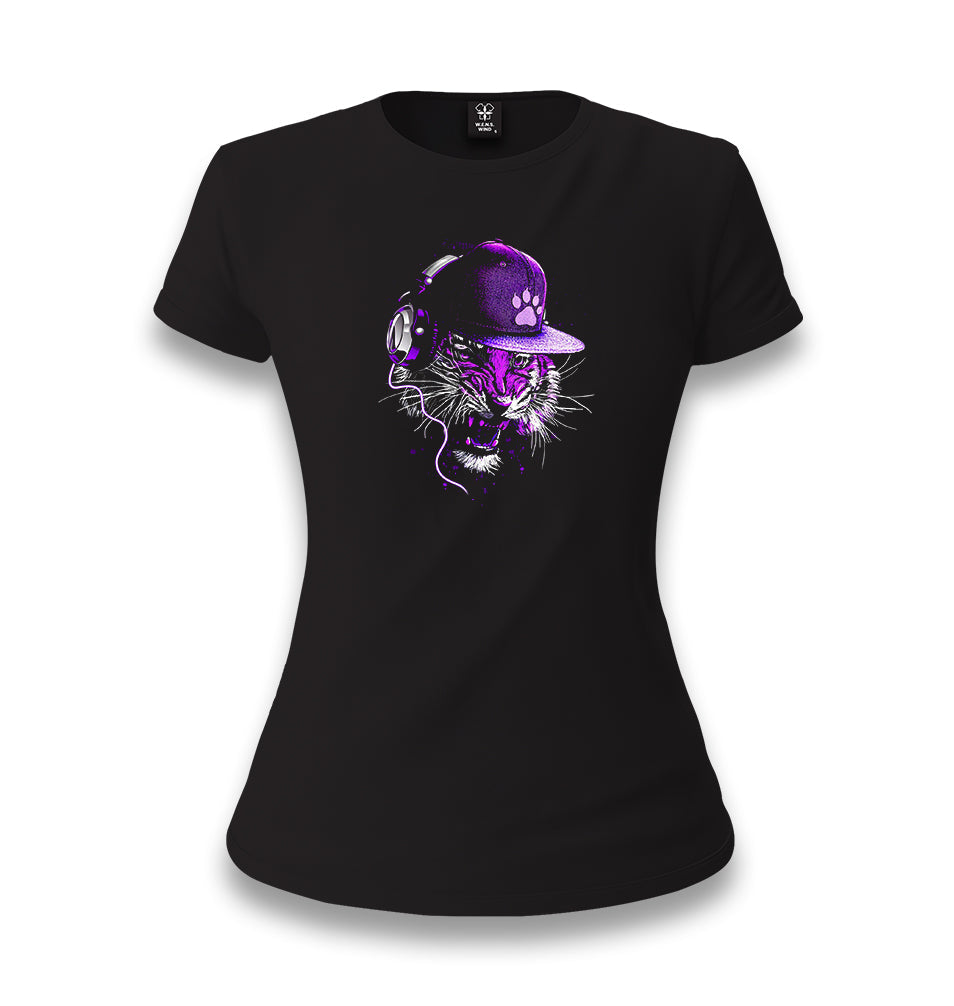 Dj Tiger Claw Women's Black T-shirt - Premium  from W.E.N.S. WIND - Just 6490! Shop now at W.E.N.S. WIND