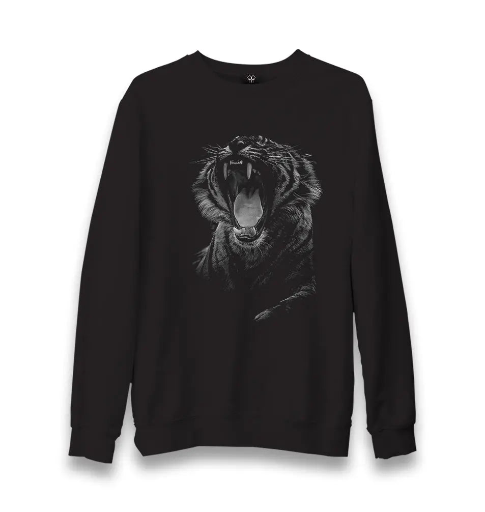 Tiger - Roar Unisex Black Sweatshirt - Premium  from W.E.N.S. WIND - Just 10990! Shop now at W.E.N.S. WIND
