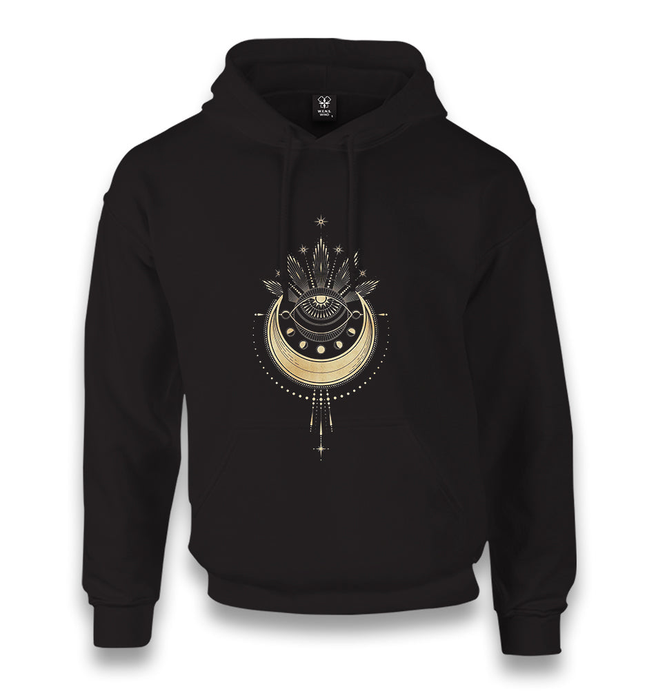 Geometric - Moon And Stars Unisex Black Hoodie - Premium  from W.E.N.S. WIND - Just 11990! Shop now at W.E.N.S. WIND