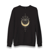 Geometric - Moon And Stars Unisex Black Sweatshirt - Premium  from W.E.N.S. WIND - Just 10990! Shop now at W.E.N.S. WIND