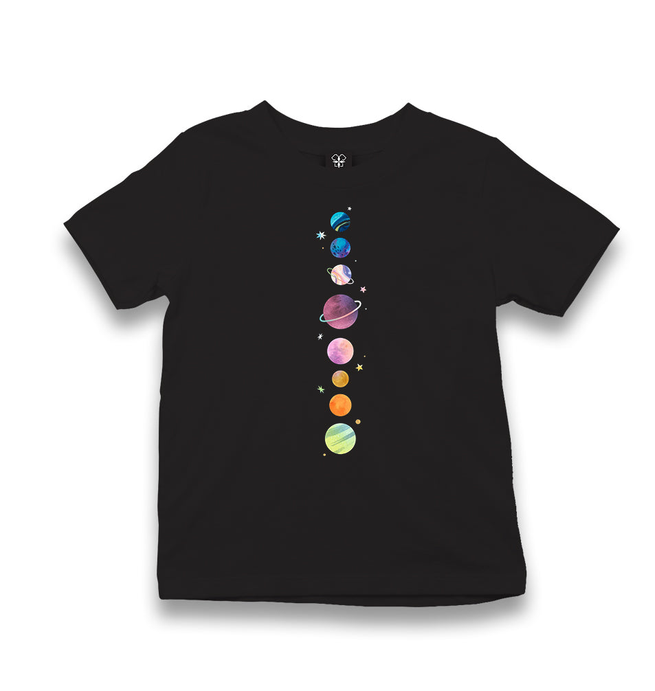 Planets Stars Kid's Black T-shirt - Premium  from W.E.N.S. WIND - Just 5990! Shop now at W.E.N.S. WIND