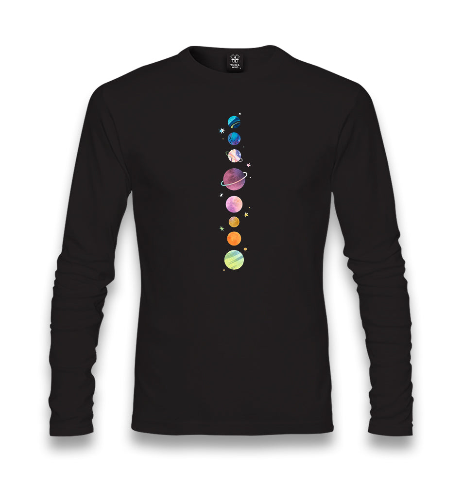 Planets Stars Unisex Black Longsleeve - Premium  from W.E.N.S. WIND - Just 7990! Shop now at W.E.N.S. WIND