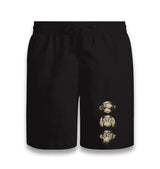 Three Monkeys - See No Evil, Hear No Evil, Speak No Evil Black Shorts - Premium  from W.E.N.S. WIND - Just 7990! Shop now at W.E.N.S. WIND