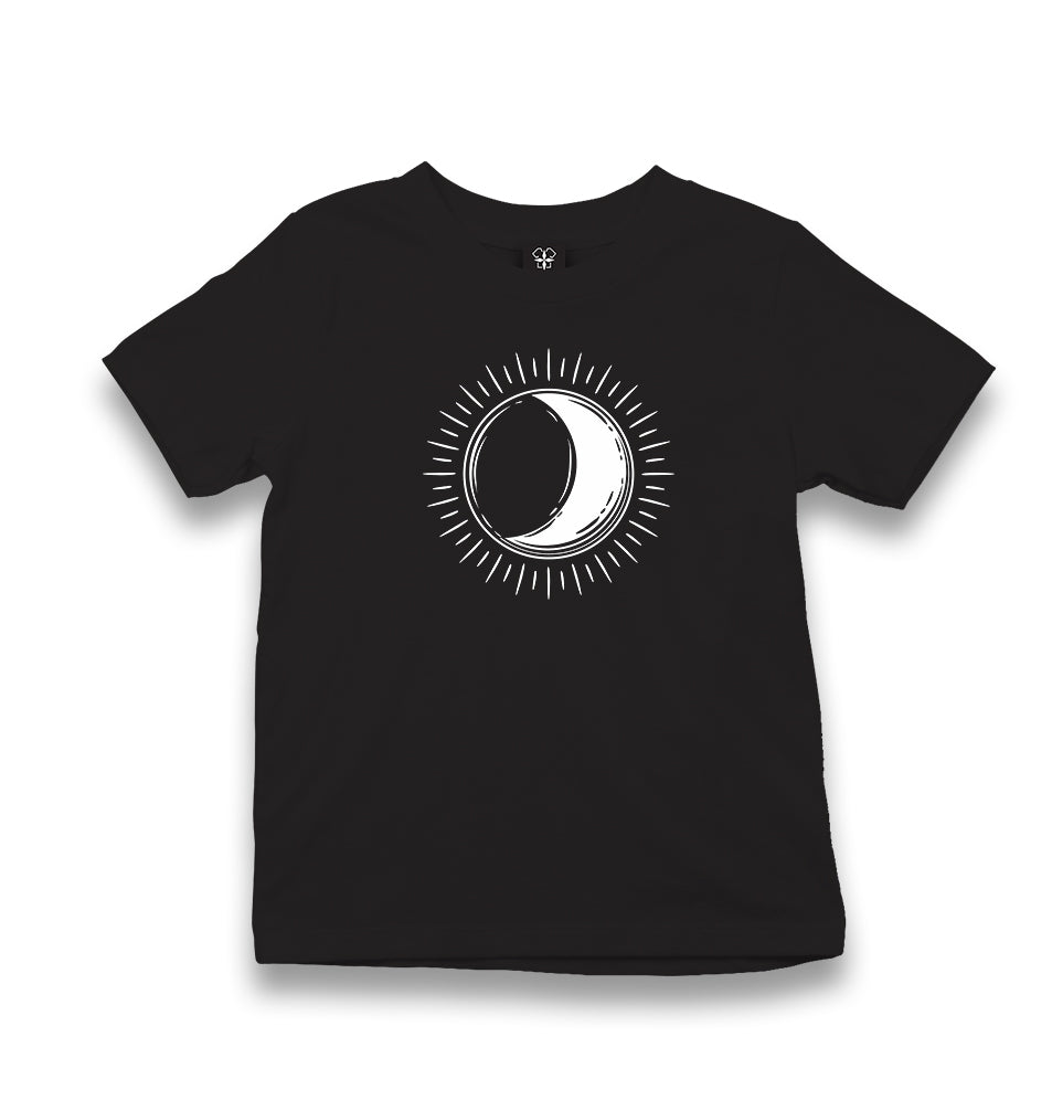 Full Sun Half Moon Kid's Black T-shirt - Premium  from W.E.N.S. WIND - Just 5990! Shop now at W.E.N.S. WIND