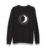 Full Sun Half Moon Unisex Black Sweatshirt - Premium  from W.E.N.S. WIND - Just 10990! Shop now at W.E.N.S. WIND