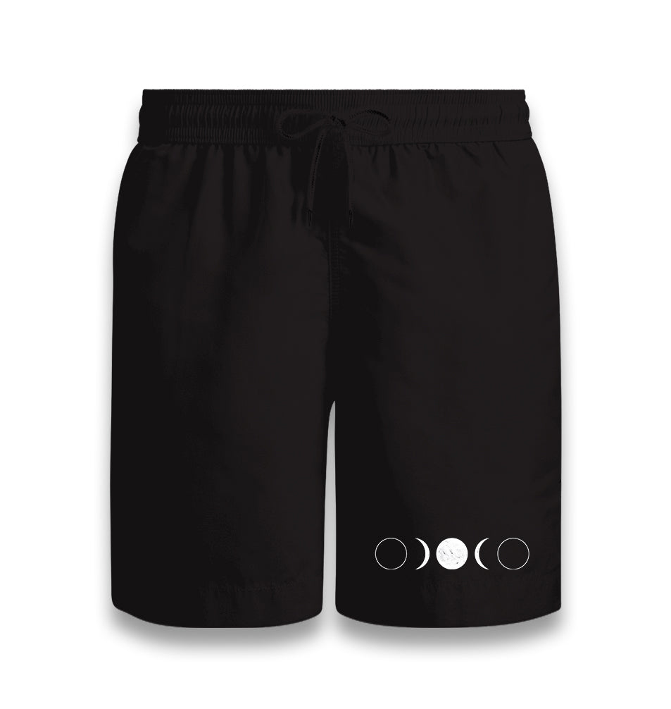 Full Moon Double Half Black Shorts - Premium  from W.E.N.S. WIND - Just 7990! Shop now at W.E.N.S. WIND