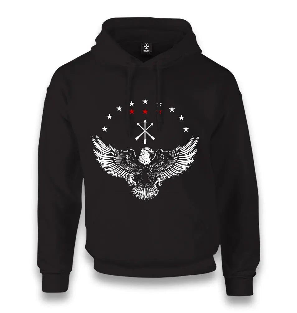 Caucasian Adige Flag Eagle Unisex Black Hoodie - Premium  from W.E.N.S. WIND - Just 11990! Shop now at W.E.N.S. WIND