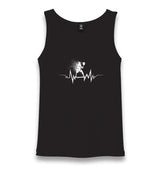 Tennis- Heartbeat Unisex Black Tank Top - Premium  from W.E.N.S. WIND - Just 6490! Shop now at W.E.N.S. WIND