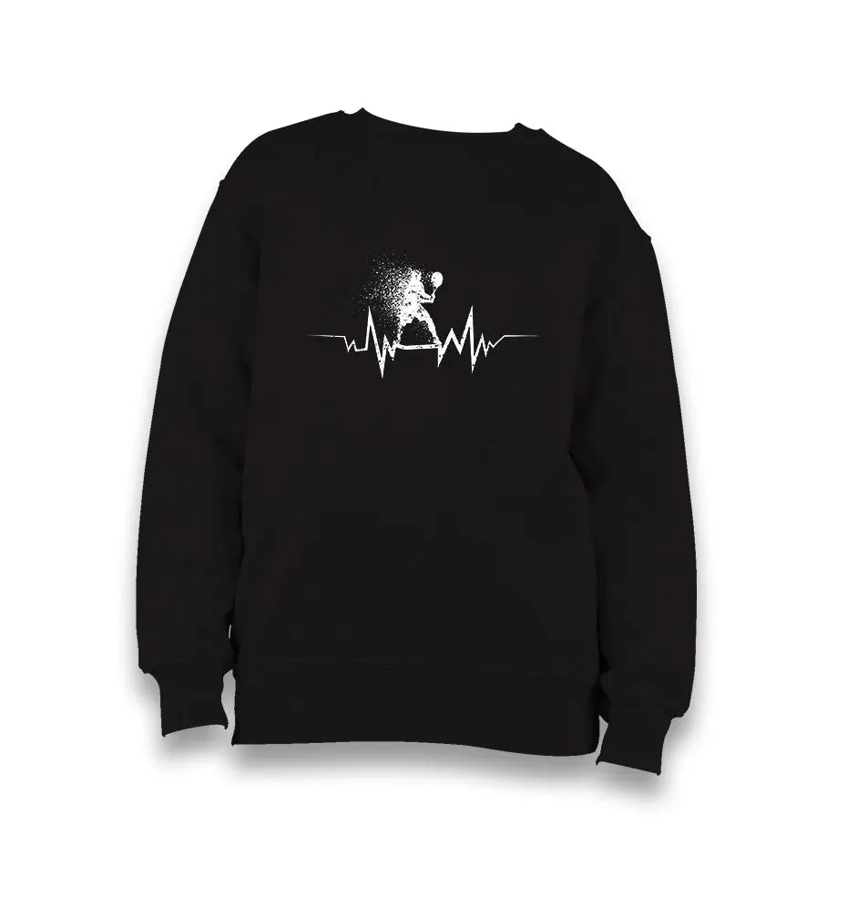 Tennis- Heartbeat Kid's Black Sweatshirt - Premium  from W.E.N.S. WIND - Just 7990! Shop now at W.E.N.S. WIND