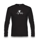 Tennis- Heartbeat Unisex Black Longsleeve - Premium  from W.E.N.S. WIND - Just 7990! Shop now at W.E.N.S. WIND