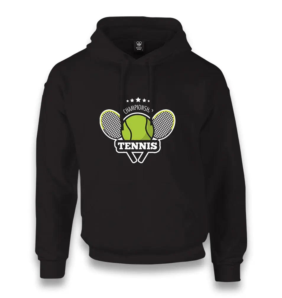 Tennis Championship Unisex Black Hoodie - Premium  from W.E.N.S. WIND - Just 11990! Shop now at W.E.N.S. WIND