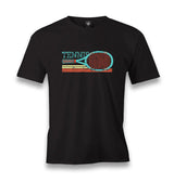 Tennis - Racket Horizontal Men's Black Tshirt - Premium  from W.E.N.S. WIND - Just 6490! Shop now at W.E.N.S. WIND