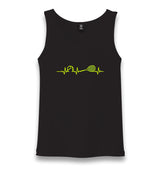 Tennis - Heartbeat II Unisex Black Tank Top - Premium  from W.E.N.S. WIND - Just 6490! Shop now at W.E.N.S. WIND