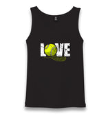 Tennis - Love Racket And Ball Unisex Black Tank Top - Premium  from W.E.N.S. WIND - Just 6490! Shop now at W.E.N.S. WIND