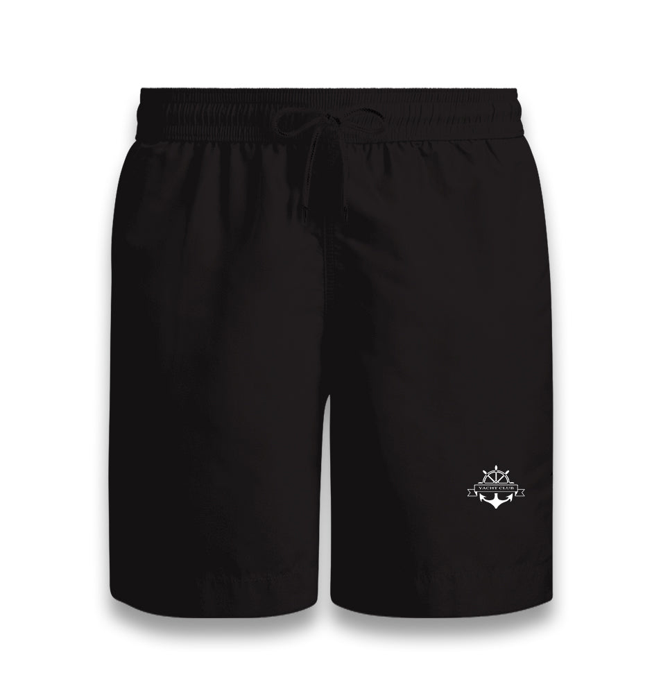 Yacht Club - Anchor Logo Black Shorts - Premium  from W.E.N.S. WIND - Just 7990! Shop now at W.E.N.S. WIND