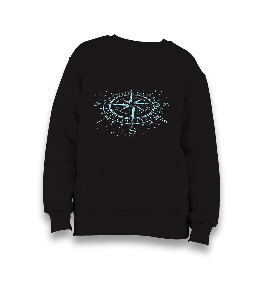 Compass Black Kid's Black Sweatshirt - Premium  from W.E.N.S. WIND - Just 7990! Shop now at W.E.N.S. WIND