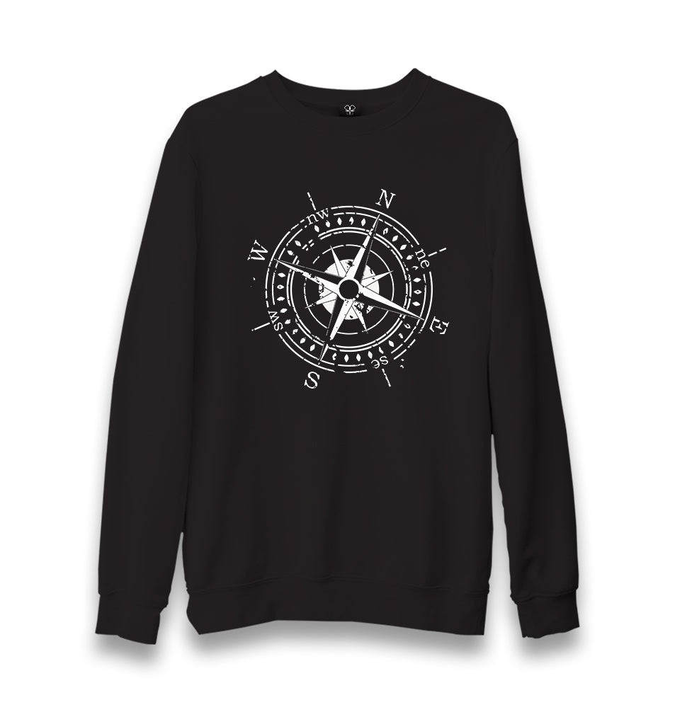 Compass II Unisex Black Sweatshirt - Premium  from W.E.N.S. WIND - Just 10990! Shop now at W.E.N.S. WIND