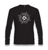 Compass II Unisex Black Longsleeve - Premium  from W.E.N.S. WIND - Just 7990! Shop now at W.E.N.S. WIND