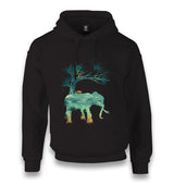 Nature Adventure Camp Elephant Unisex Black Hoodie - Premium  from W.E.N.S. WIND - Just 11990! Shop now at W.E.N.S. WIND