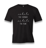 Yoga - Exhale The Fear Men's Black Tshirt - Premium  from W.E.N.S. WIND - Just 6490! Shop now at W.E.N.S. WIND