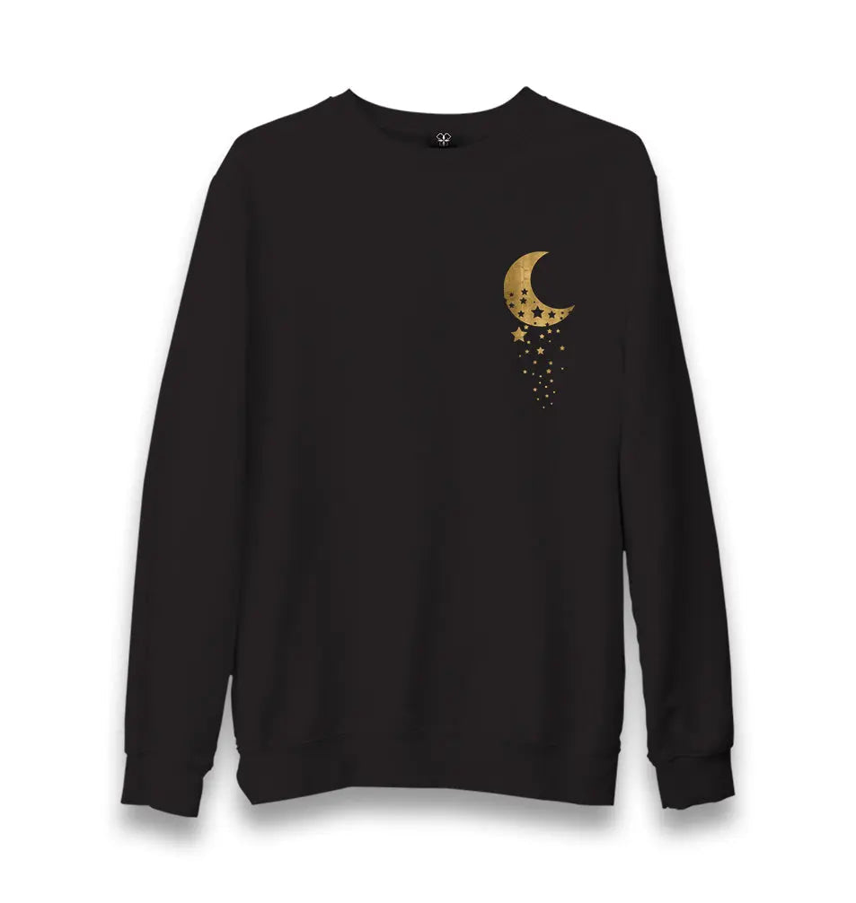 Space - Stars Falling From The Moon Unisex Black Sweatshirt - Premium  from W.E.N.S. WIND - Just 10990! Shop now at W.E.N.S. WIND