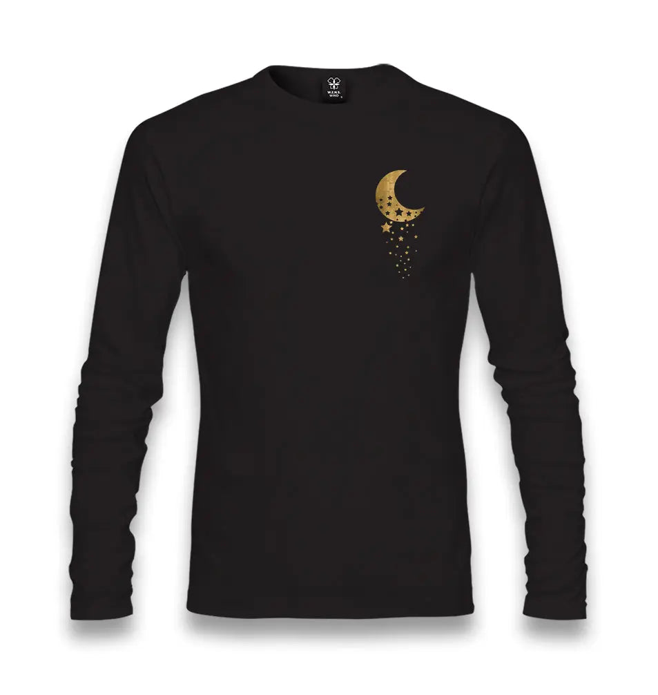 Space - Stars Falling From The Moon Unisex Black Longsleeve - Premium  from W.E.N.S. WIND - Just 7990! Shop now at W.E.N.S. WIND