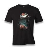 Nature Adventure Camp Silhouette Men's Black Tshirt - Premium  from W.E.N.S. WIND - Just 6490! Shop now at W.E.N.S. WIND
