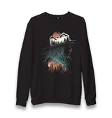 Nature Adventure Camp Silhouette Unisex Black Sweatshirt - Premium  from W.E.N.S. WIND - Just 10990! Shop now at W.E.N.S. WIND