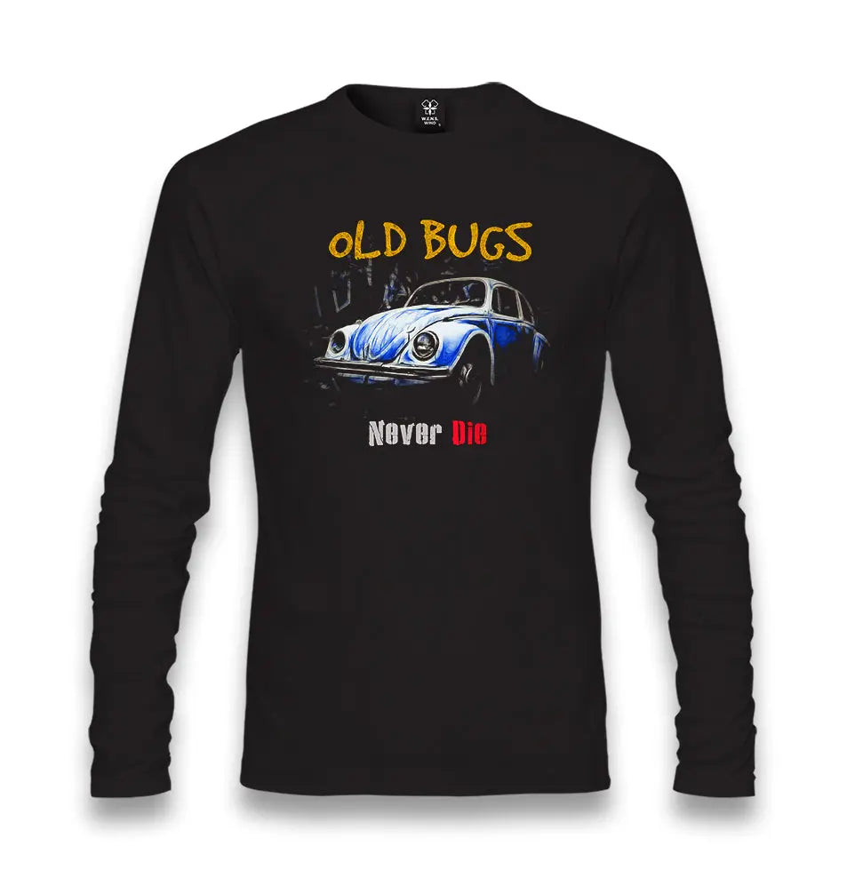 Old Bugs Never Die Unisex Black Longsleeve - Premium  from W.E.N.S. WIND - Just 7990! Shop now at W.E.N.S. WIND