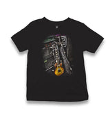 Music - Guitar Kid's Black T-shirt - Premium  from W.E.N.S. WIND - Just 5990! Shop now at W.E.N.S. WIND