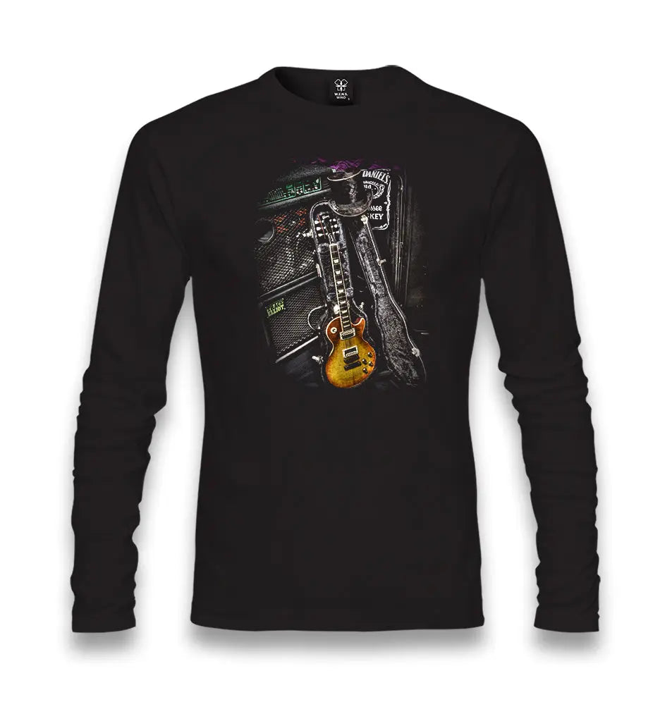 Music - Guitar Unisex Black Longsleeve - Premium  from W.E.N.S. WIND - Just 7990! Shop now at W.E.N.S. WIND