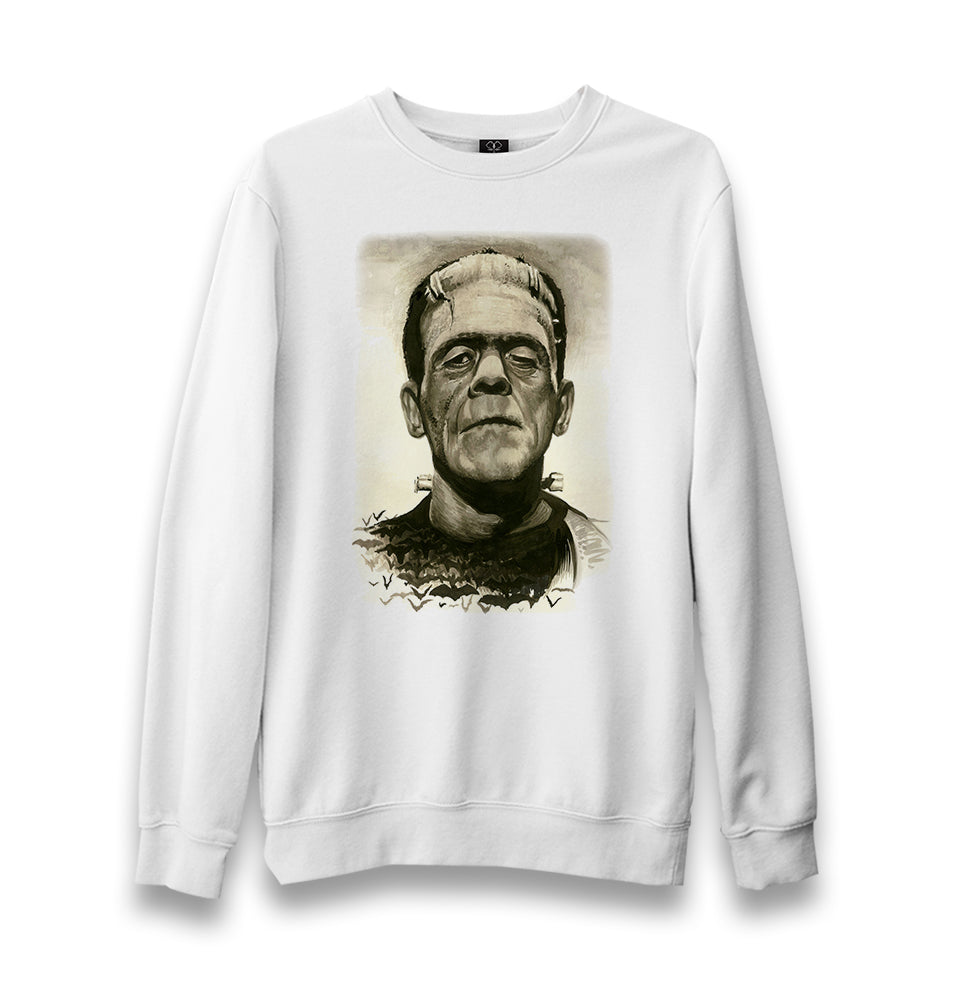 Frankenstein Unisex White Sweatshirt - Premium  from W.E.N.S. WIND - Just 10990! Shop now at W.E.N.S. WIND