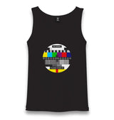 TV No Signal Unisex Black Tank Top - Premium  from W.E.N.S. WIND - Just 6490! Shop now at W.E.N.S. WIND