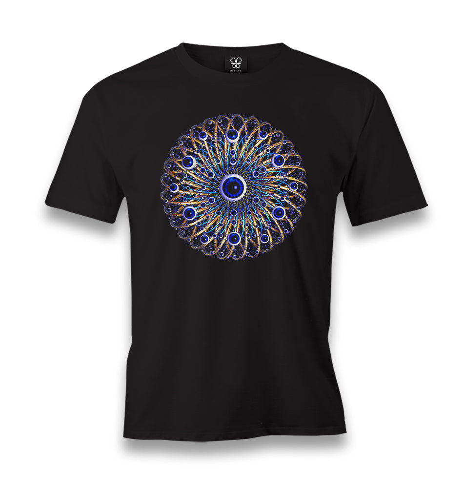 Evil Eye Lampwork Bead Men's Black Tshirt - Premium  from W.E.N.S. WIND - Just 6490! Shop now at W.E.N.S. WIND