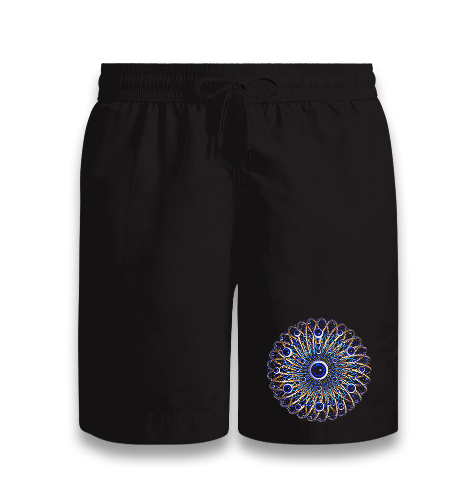 Evil Eye Lampwork Bead Black Shorts - Premium  from W.E.N.S. WIND - Just 7990! Shop now at W.E.N.S. WIND