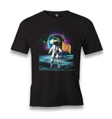 Astronaut Holding Bitcoin Flag Men's Black Tshirt - Premium  from W.E.N.S. WIND - Just 6490! Shop now at W.E.N.S. WIND