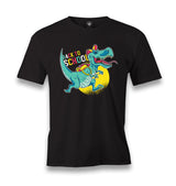 Dinosaur Running Back to School Men's Black Tshirt - Premium  from W.E.N.S. WIND - Just 6490! Shop now at W.E.N.S. WIND