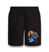 Dinosaur Roar Retro Black Shorts - Premium  from W.E.N.S. WIND - Just 7990! Shop now at W.E.N.S. WIND