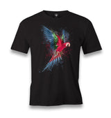 Parrot Splashing Colors Men's Black Tshirt - Premium  from W.E.N.S. WIND - Just 6490! Shop now at W.E.N.S. WIND