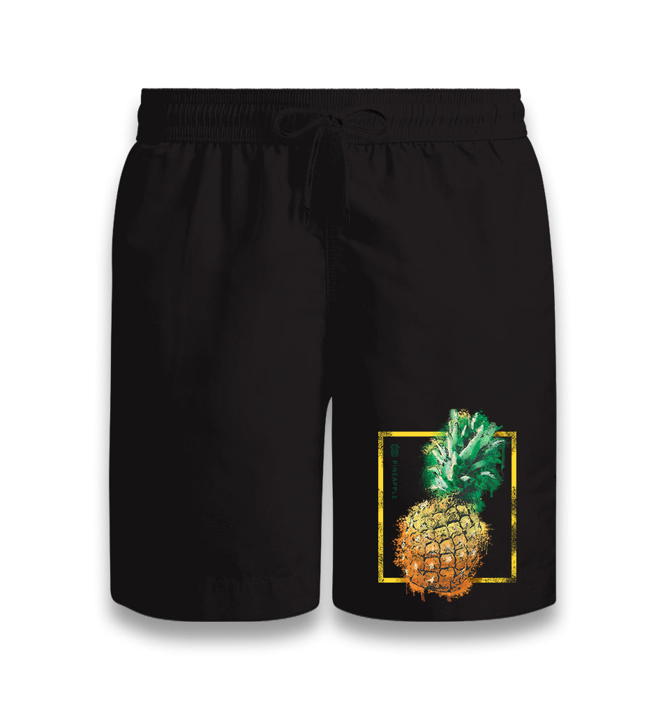Pinapple Square Black Shorts - Premium  from W.E.N.S. WIND - Just 7990! Shop now at W.E.N.S. WIND