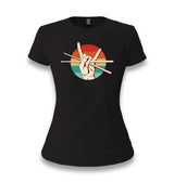 Drum Sticks Rock Sign Women's Black T-shirt - Premium  from W.E.N.S. WIND - Just 6490! Shop now at W.E.N.S. WIND