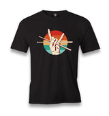 Drum Sticks Rock Sign Men's Black Tshirt - Premium  from W.E.N.S. WIND - Just 6490! Shop now at W.E.N.S. WIND