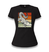 Alligator on Earth Colors Women's Black T-shirt - Premium  from W.E.N.S. WIND - Just 6490! Shop now at W.E.N.S. WIND