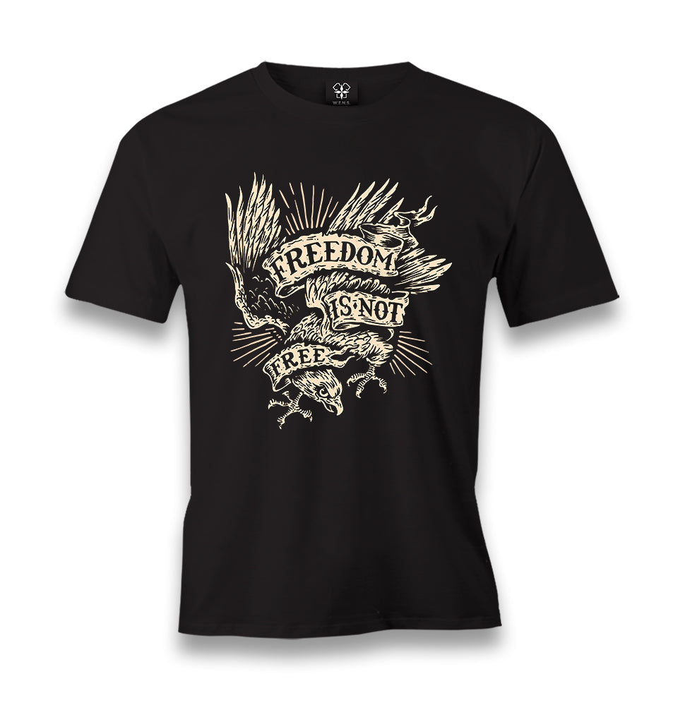 Eagle Freedom is not Free Men's Black Tshirt - Premium  from W.E.N.S. WIND - Just 6490! Shop now at W.E.N.S. WIND